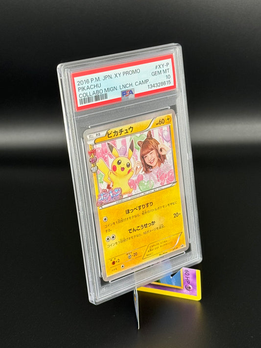 Pikachu- 2016 XY Japanese Collabo Mignon Launch Campaign PSA 10